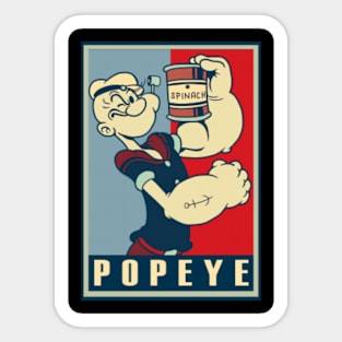 Sailors Strength Unleashed Embrace the World of Popeyes and His Unstoppable Feats on this Iconic Cartoon Sticker